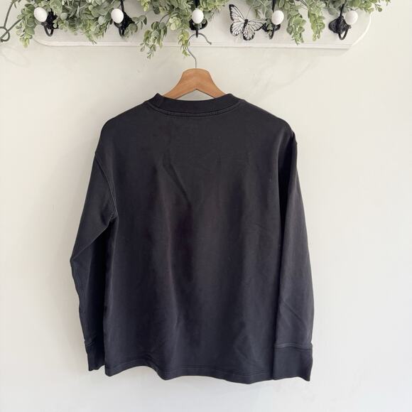 mm lafleur Black Cotton Crew Neck Sweatshirt Small HH9084 - Picture 3 of 3